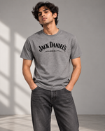 Load image into Gallery viewer, Solid Men Round Neck Grey T-Shirt
