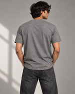 Load image into Gallery viewer, Solid Men Round Neck Grey T-Shirt
