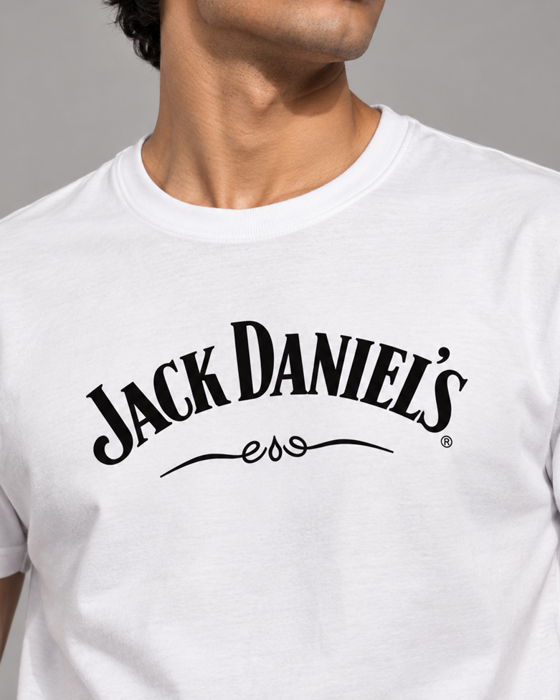 Solid Men Round Neck White T-Shirt