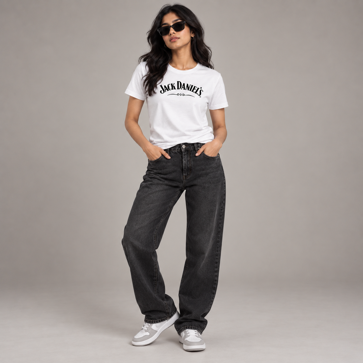 Solid women Round Neck White T-Shirt