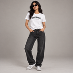 Load image into Gallery viewer, Solid women Round Neck White T-Shirt
