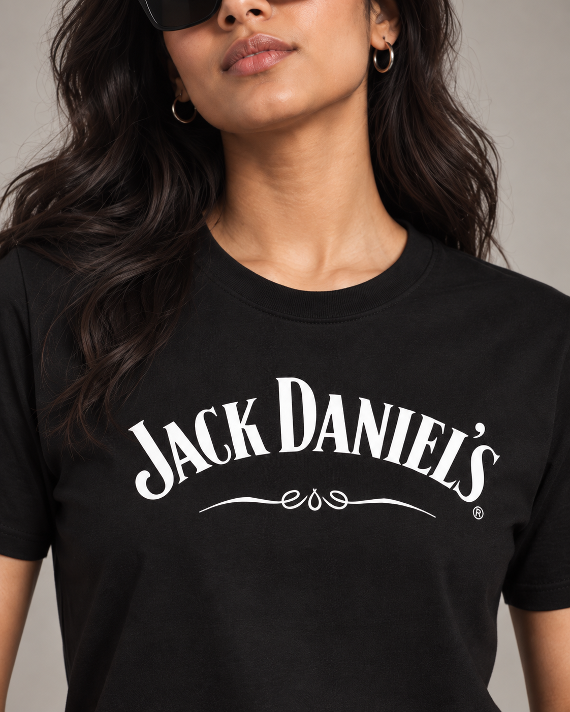 Solid Women Round Neck Black T-Shirt