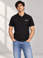 Load image into Gallery viewer, Men Polo Neck Black T-Shirt
