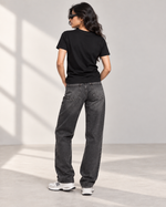 Load image into Gallery viewer, Solid Women Round Neck Black T-Shirt
