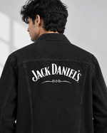Load image into Gallery viewer, Men Black Denim Jacket
