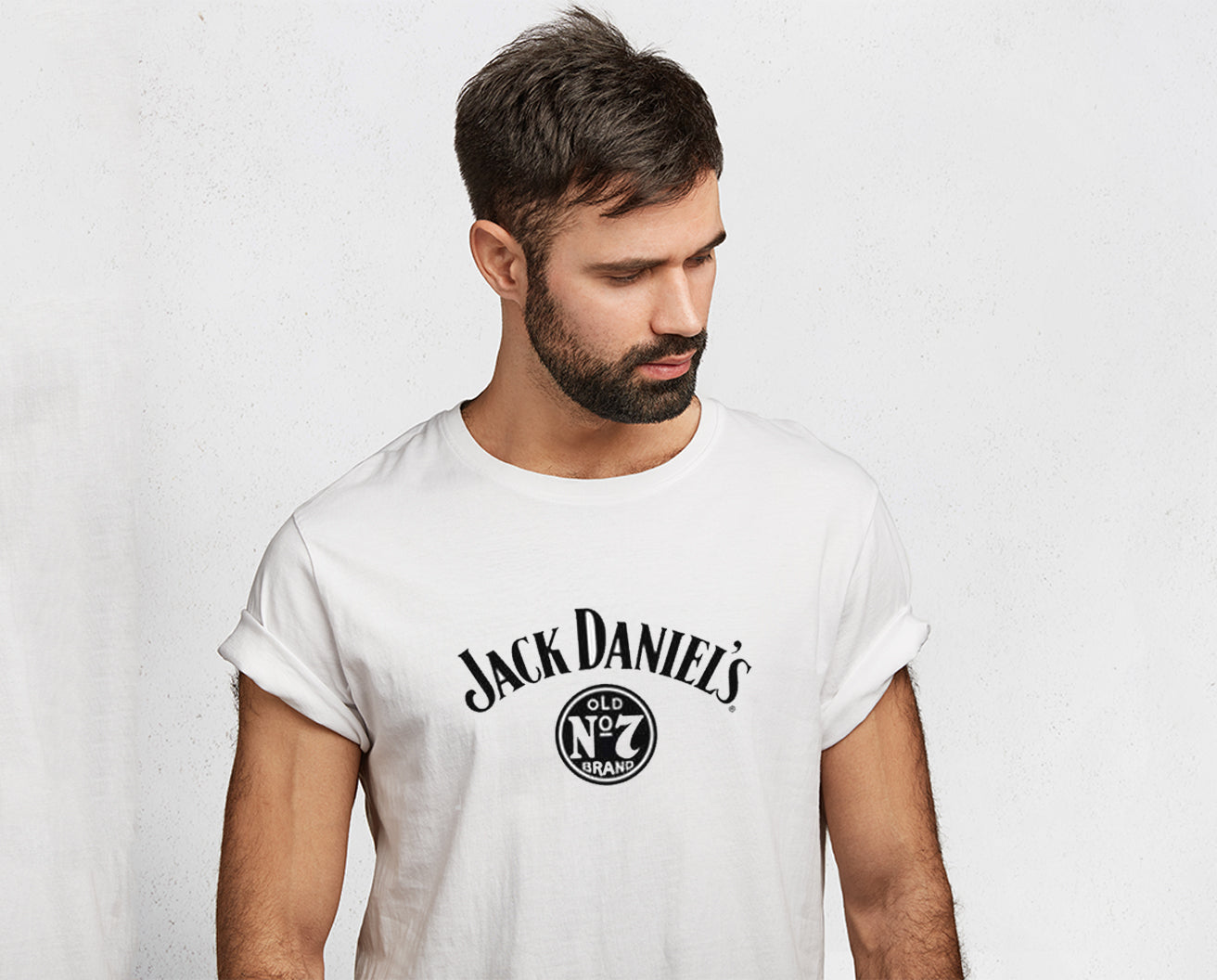 Solid Men Round Neck White T-Shirt