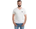 Load image into Gallery viewer, Solid Men V Neck White T-Shirt
