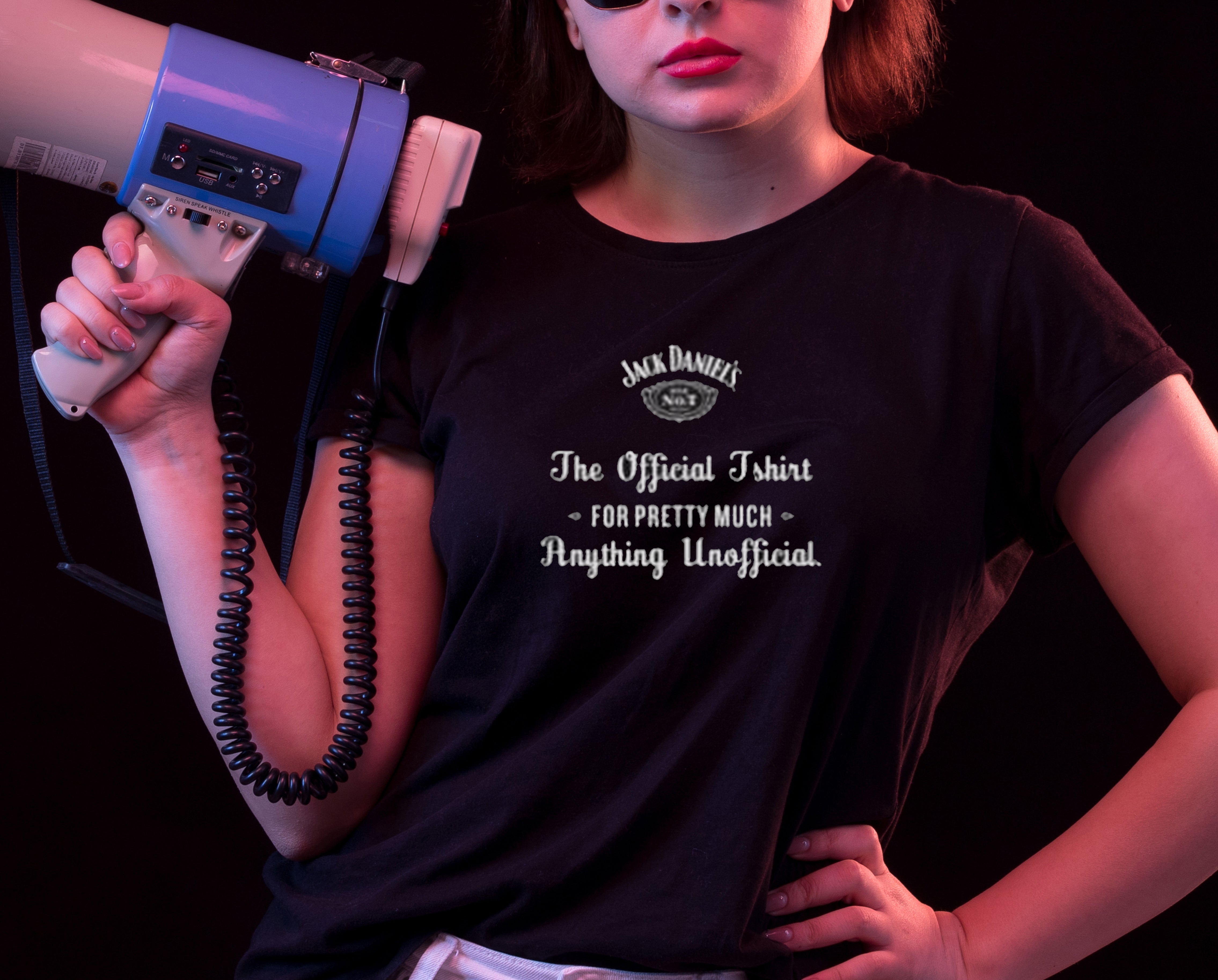 Printed Women Round Neck Black T-Shirt